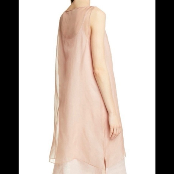 Eileen Fisher Washed Silk Organza Layering Dress - Picture 2 of 12